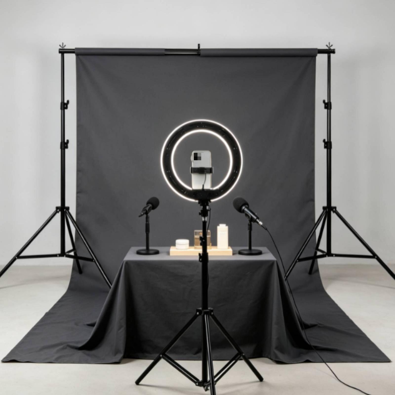Photography Zone - Stevige fotografieachtergrondstandaard met afneembare buizen voor