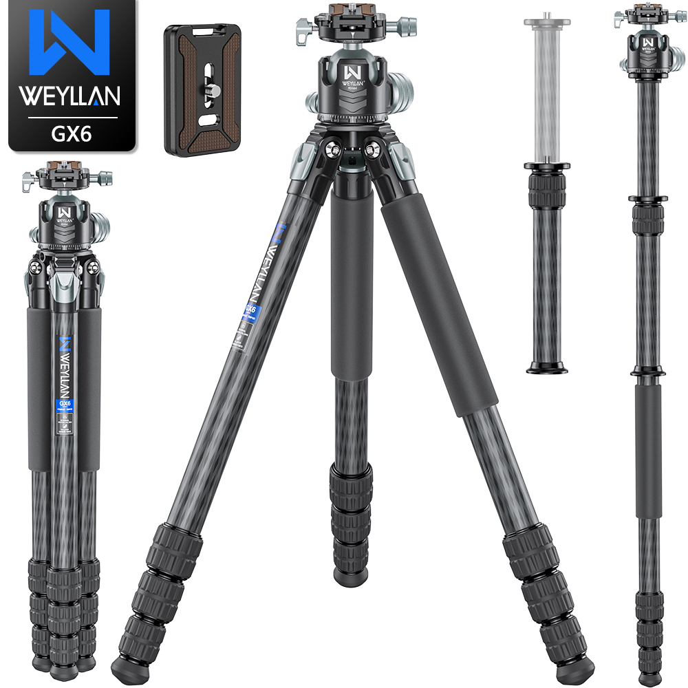 Camera Tripod Carbon - WEYLLAN 69'' Koolstofvezel Statief voor Camera