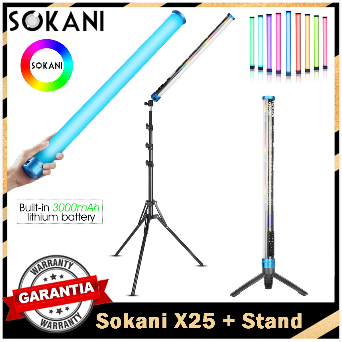 Strobe Light Studio - Sokani X25 RGB LED-videolamp Handheld Tube