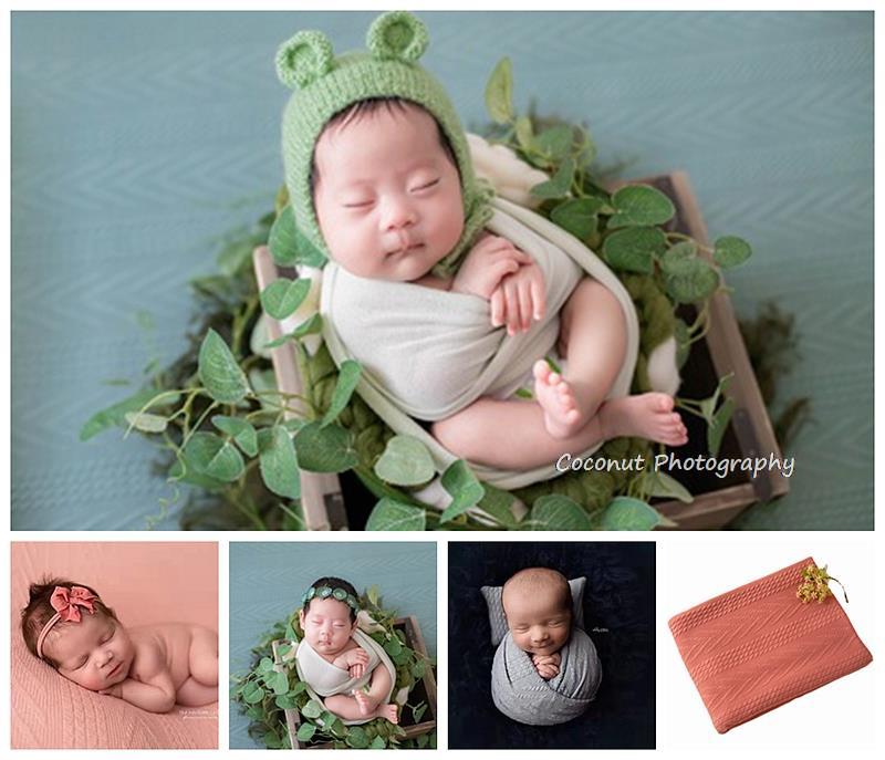 Photography Young - Gevlochten Hennep Streep Deken Achtergrond Doek