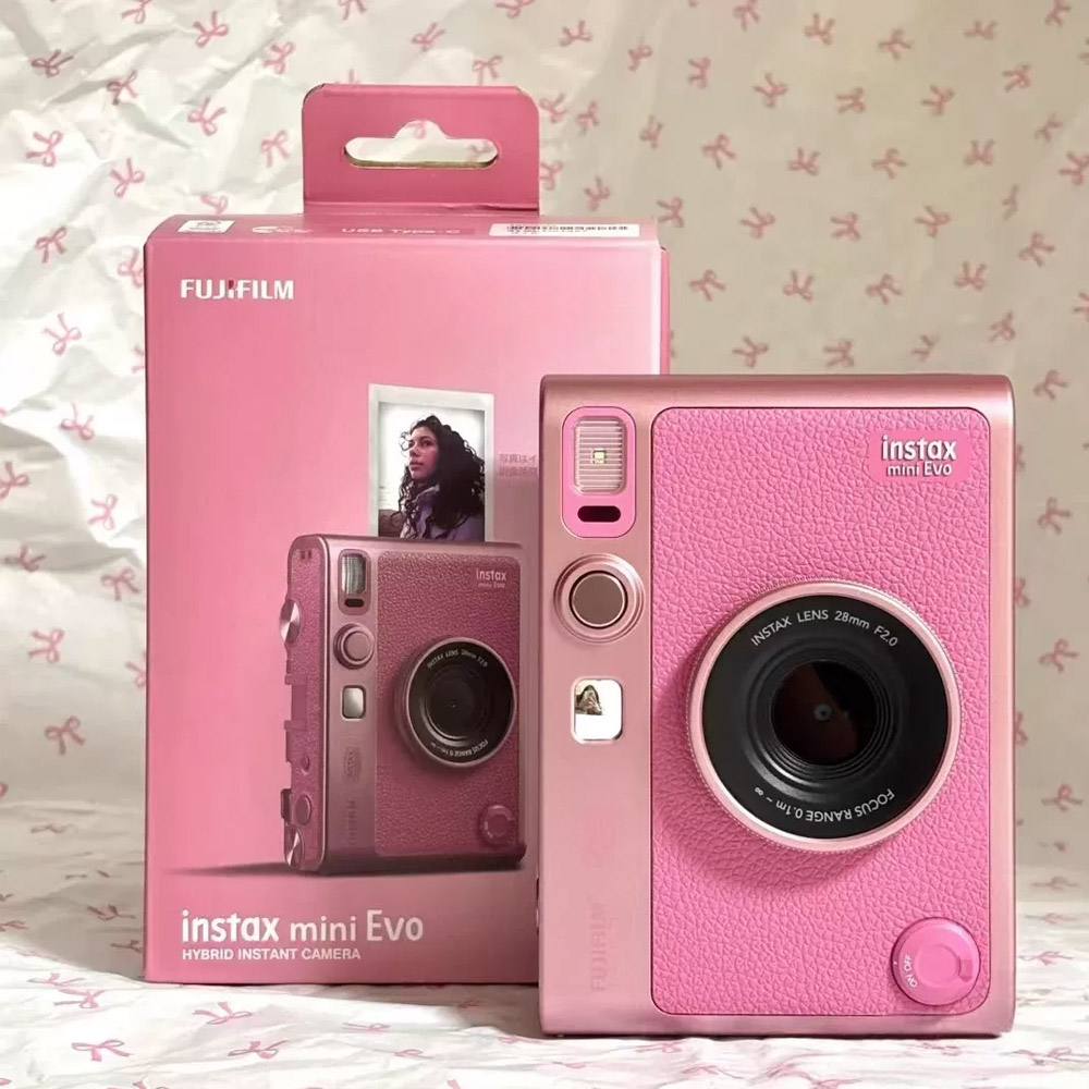 Nieuwe roze Fujifilm Mini EVO  - Photography Young recensie en prijs