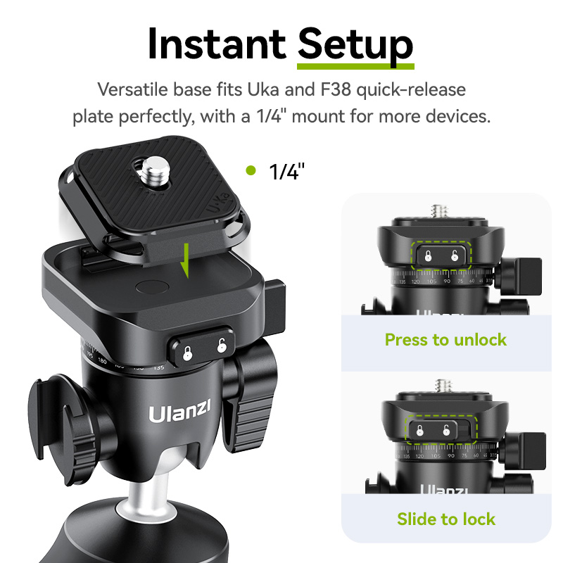 Ulanzi TT38 Quick Release-stat - Camera Tripod Carbon recensie en prijs