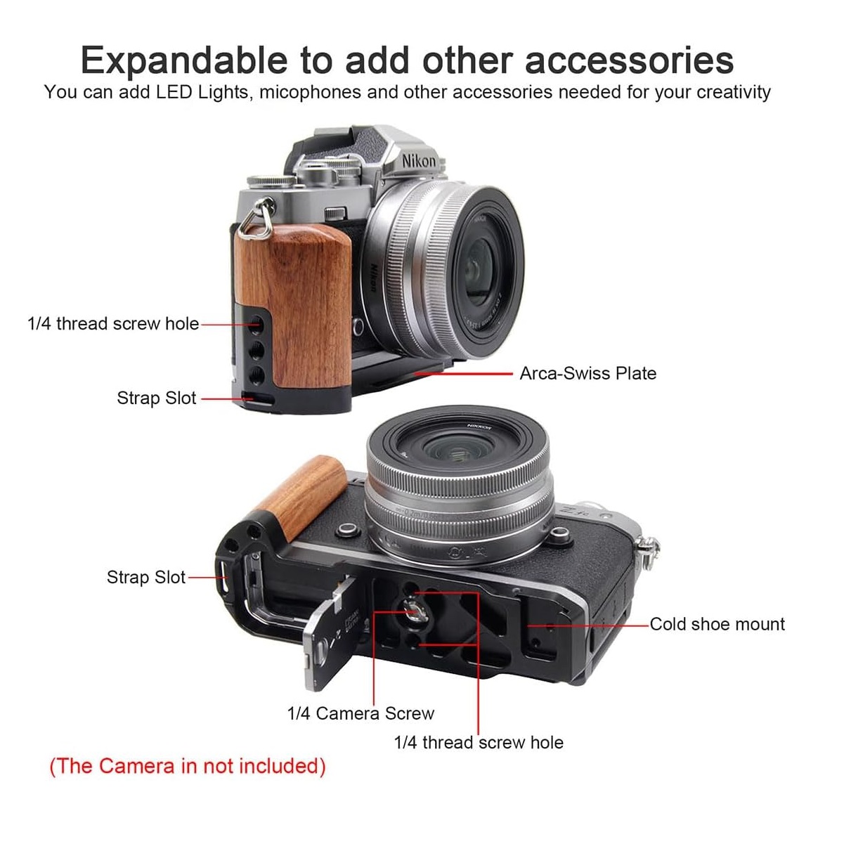 Handgreep, houten L-vormige ha - Camera Cold Shoe recensie en prijs