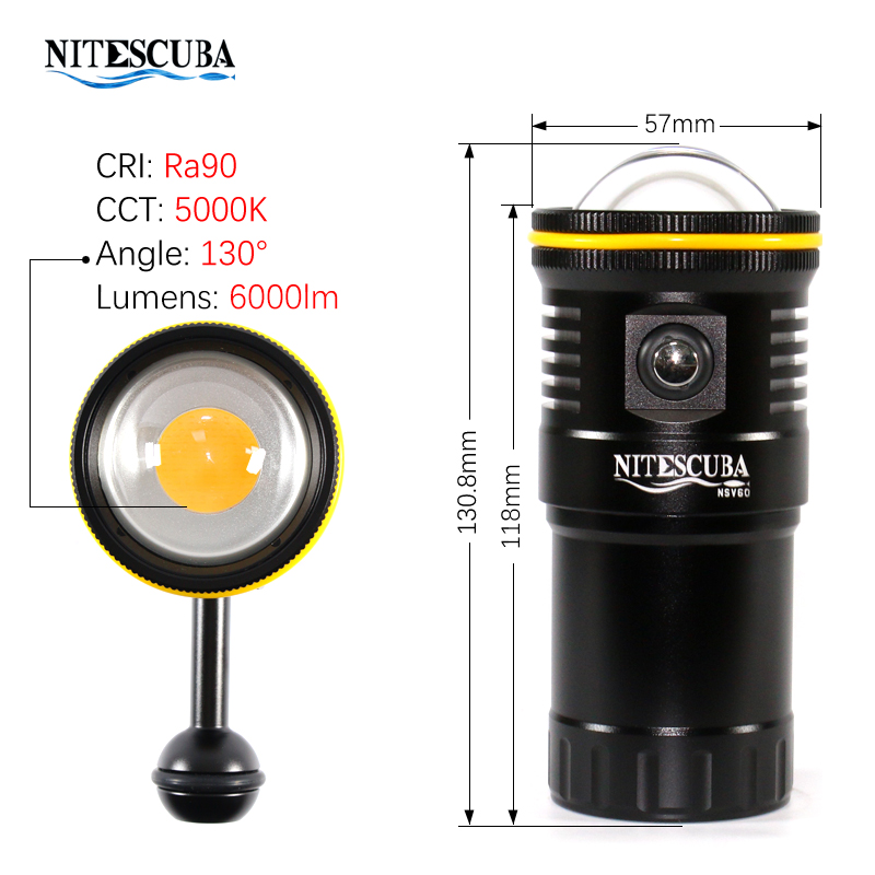 Nitescuba NSV60 LED-duikvideol - Strobe Light Studio recensie en prijs