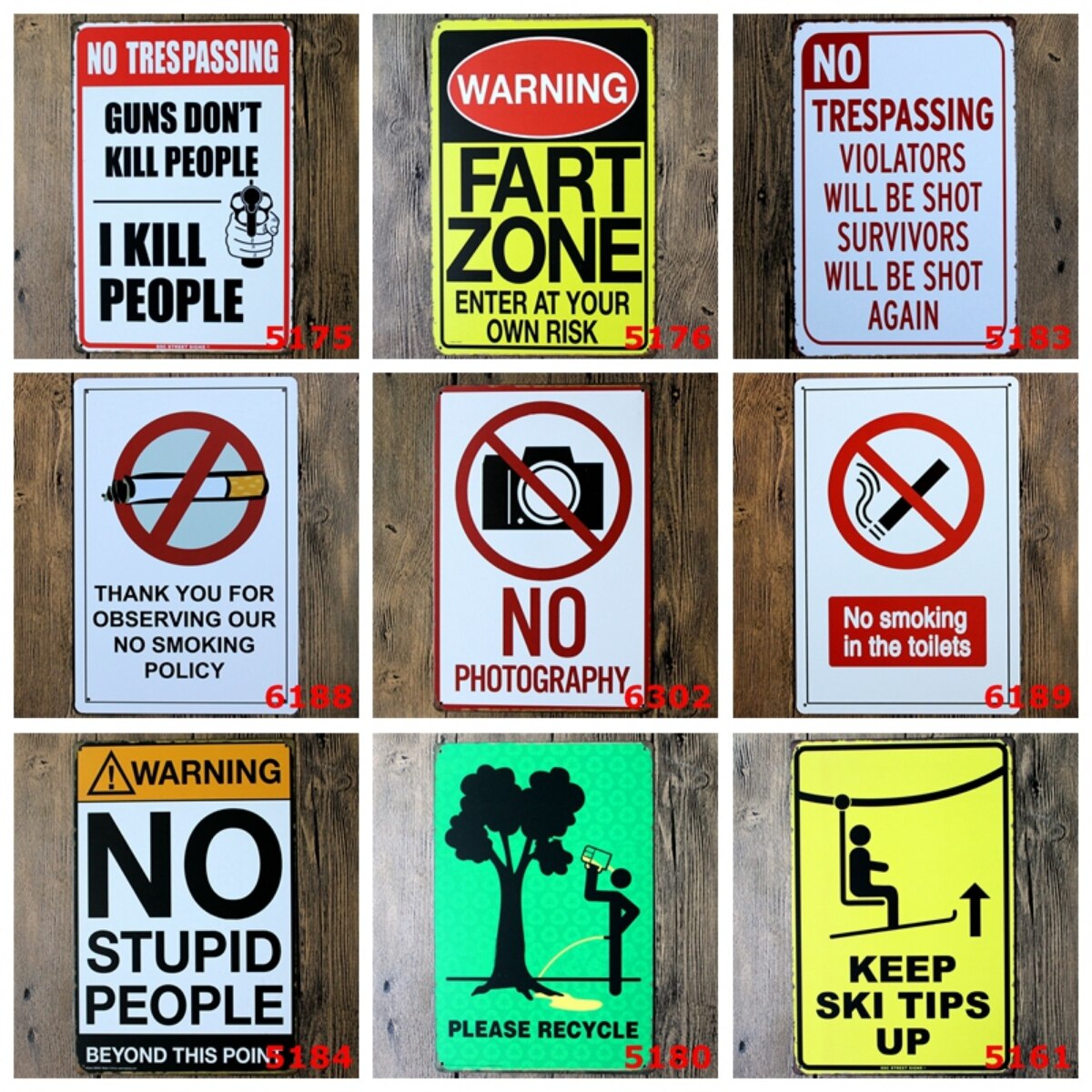 Humoristisch waarschuwingsbord - Photography Zone recensie en prijs