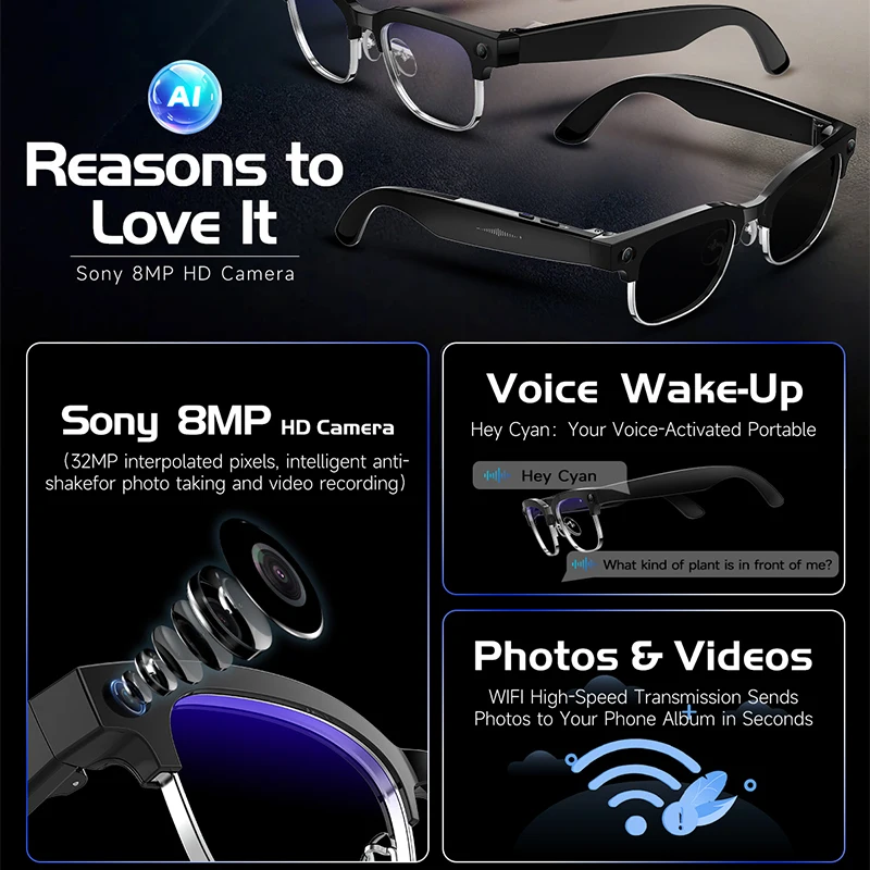 W630 Smart Glasses 800W HD Cam - Photographic Memory recensie en prijs