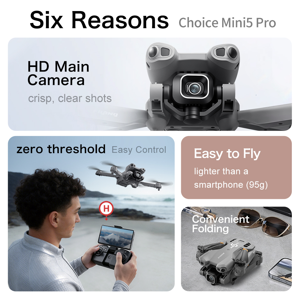 Mini5 Pro Opvouwbare drone voo - Photography High Key recensie en prijs