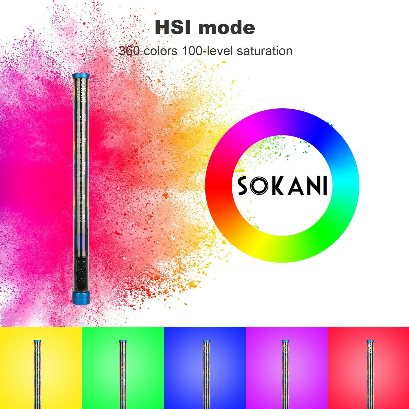 Sokani X25 RGB LED-videolamp H - Strobe Light Studio recensie en prijs