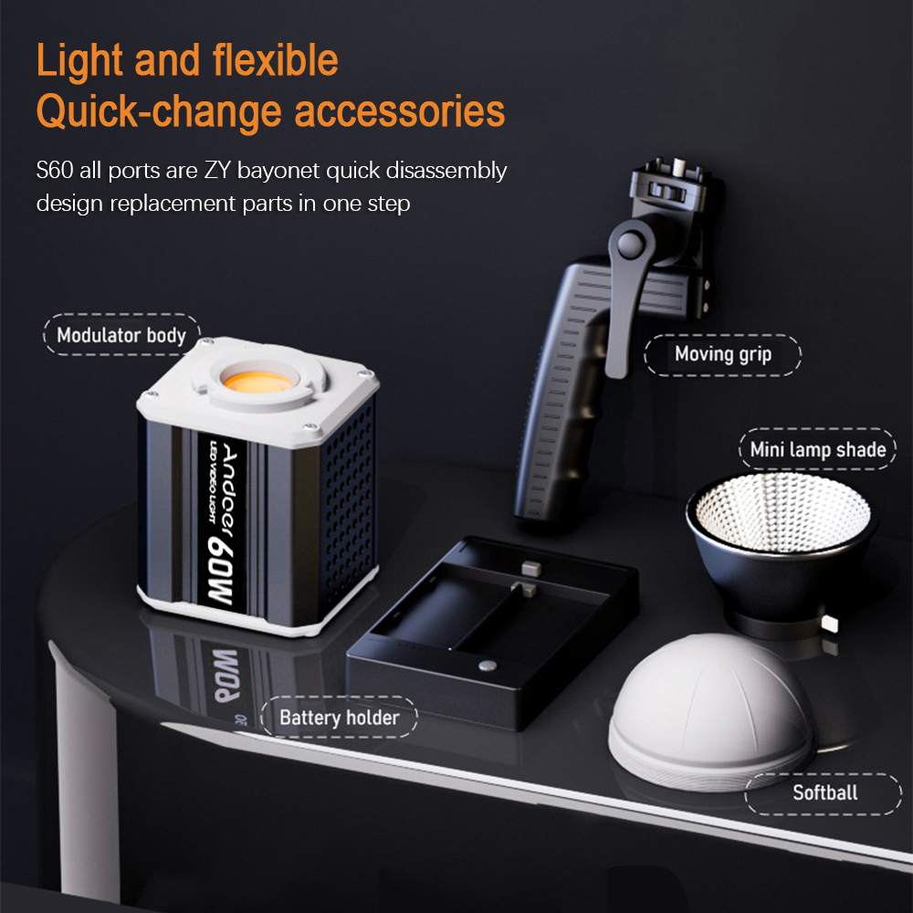 Andoer Tri-Color LED 60W COB F - Strobe Light Studio recensie en prijs