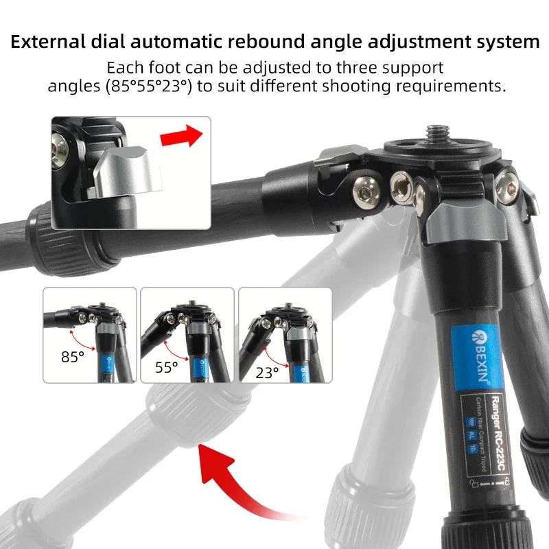 BEXIN Mini Koolstofvezel Stati - Camera Tripod Carbon recensie en prijs