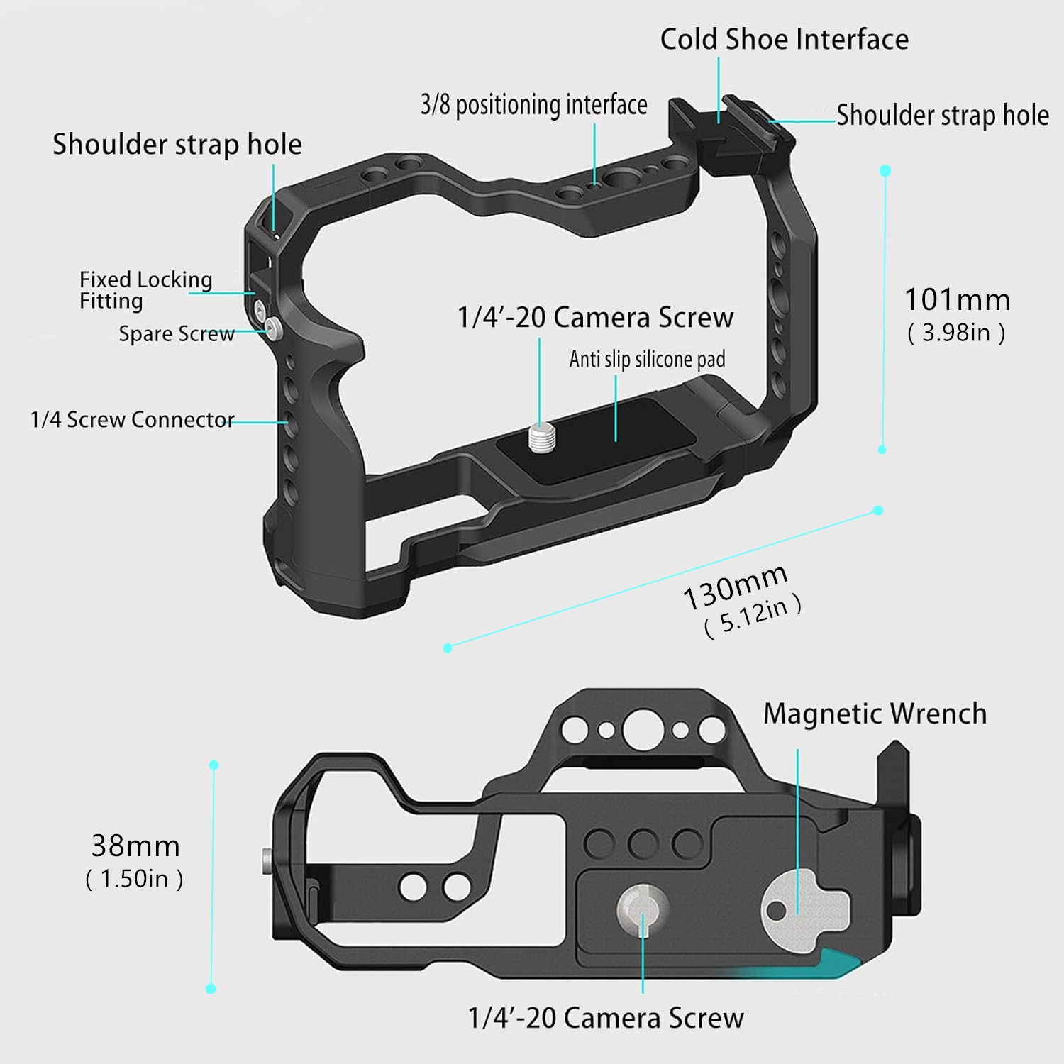 R50 Camera Cage voor Canon EOS - Camera Cold Shoe recensie en prijs